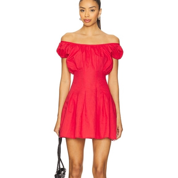 NWT Revolve Linen Cherry Mini Dress! - Picture 2 of 3